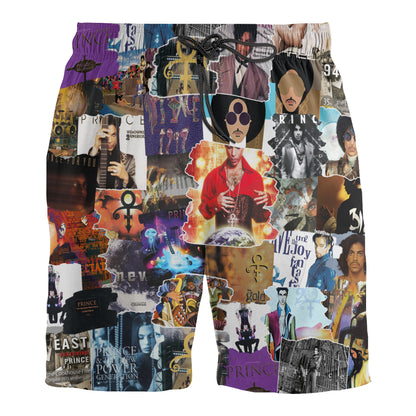 Prince Albums Covers Collage Unisex Hawaiian Shorts