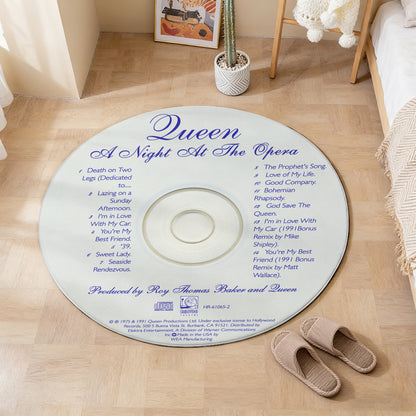 Queen – A Night At The Opera Album Music CD Round Rug