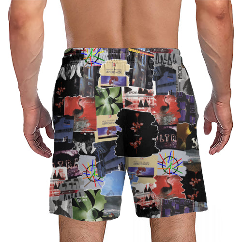 Depeche Mode Albums Covers Collage Unisex Hawaiian Shorts