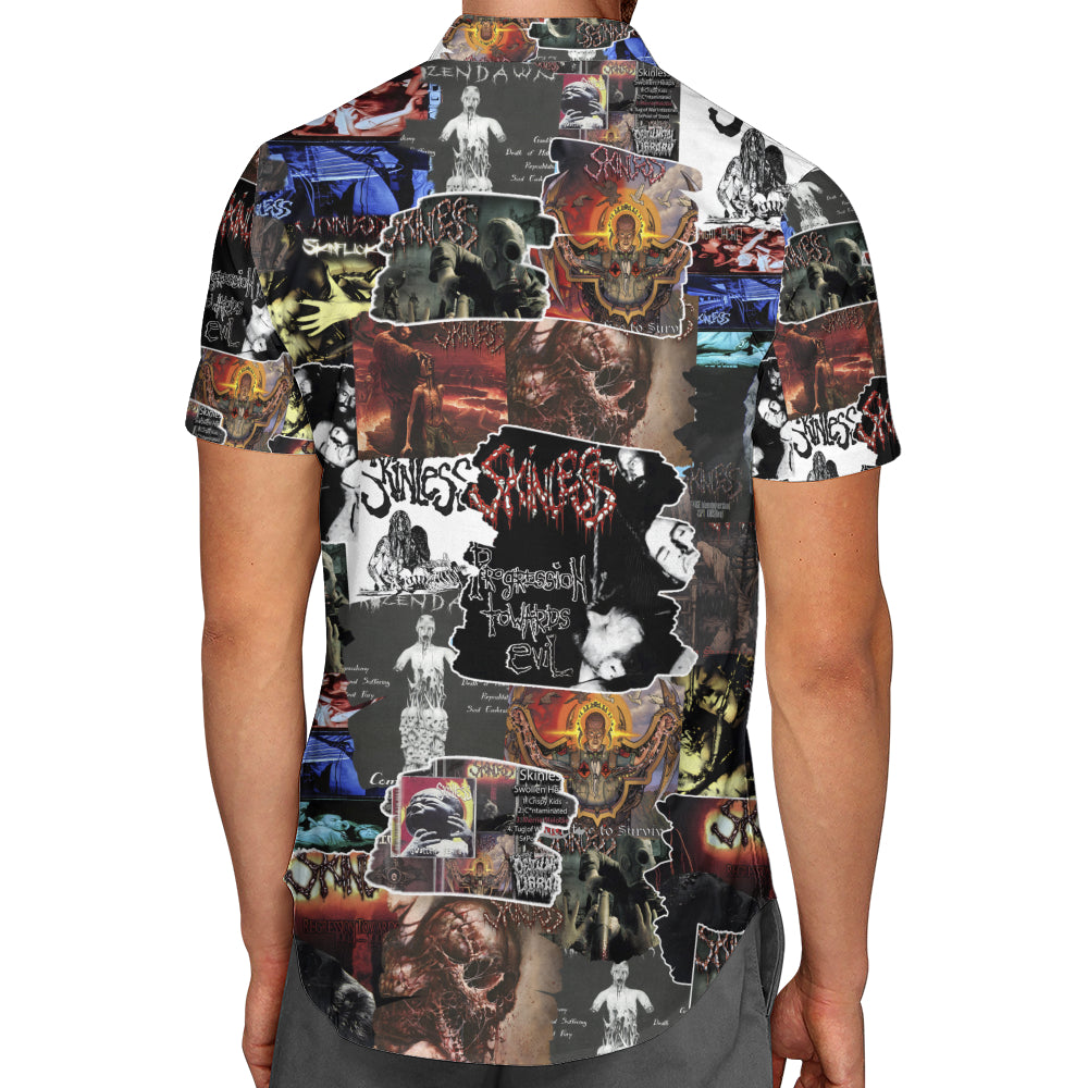 Skinless Albums Covers Collage Unisex Hawaiian Shirt