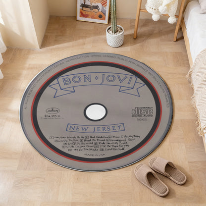 Bon Jovi – New Jersey Album Music CD Round Rug