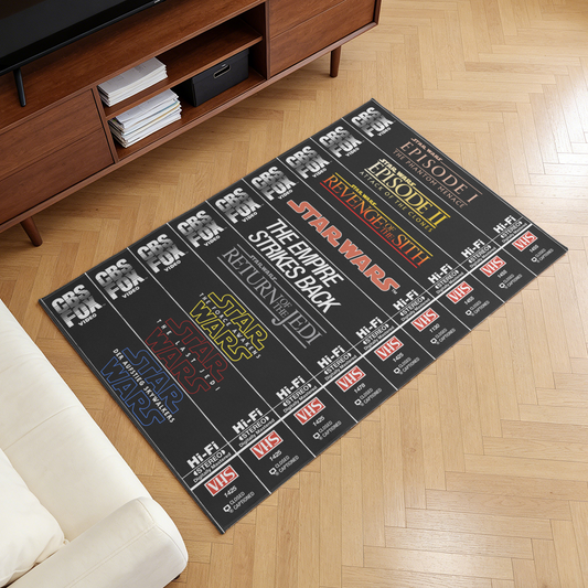 VHS Tape Classic Star Wars Series Movies Indoor Rug
