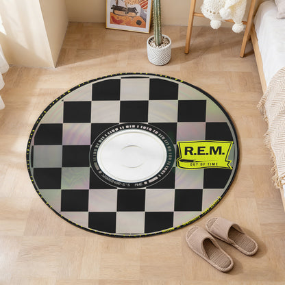 R.E.M. - Out of Time Album Music CD Round Rug