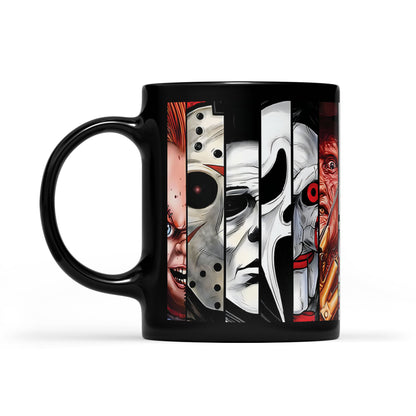 VHS Tape Halloween Movies Nostalgic Black Mug - Character Horror