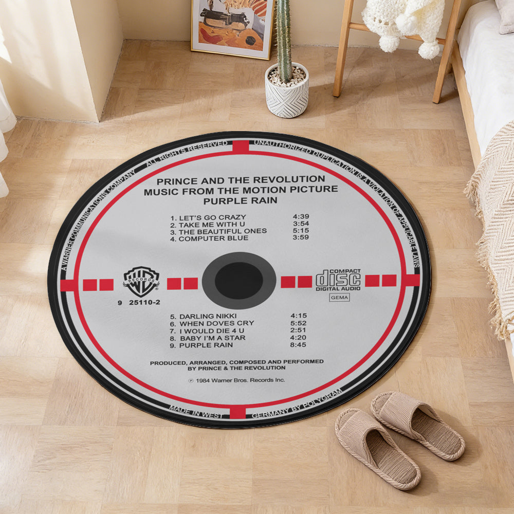 Prince And The Revolution – Purple Rain Album Music CD Round Rug