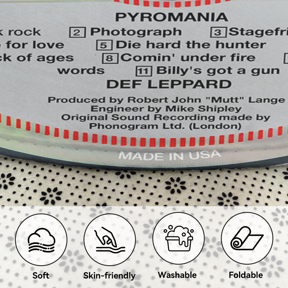 Def Leppard - Pyromania Album Music CD Round Rug