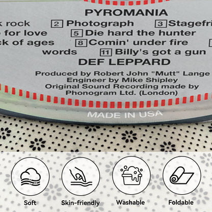 Def Leppard - Pyromania Album Music CD Round Rug