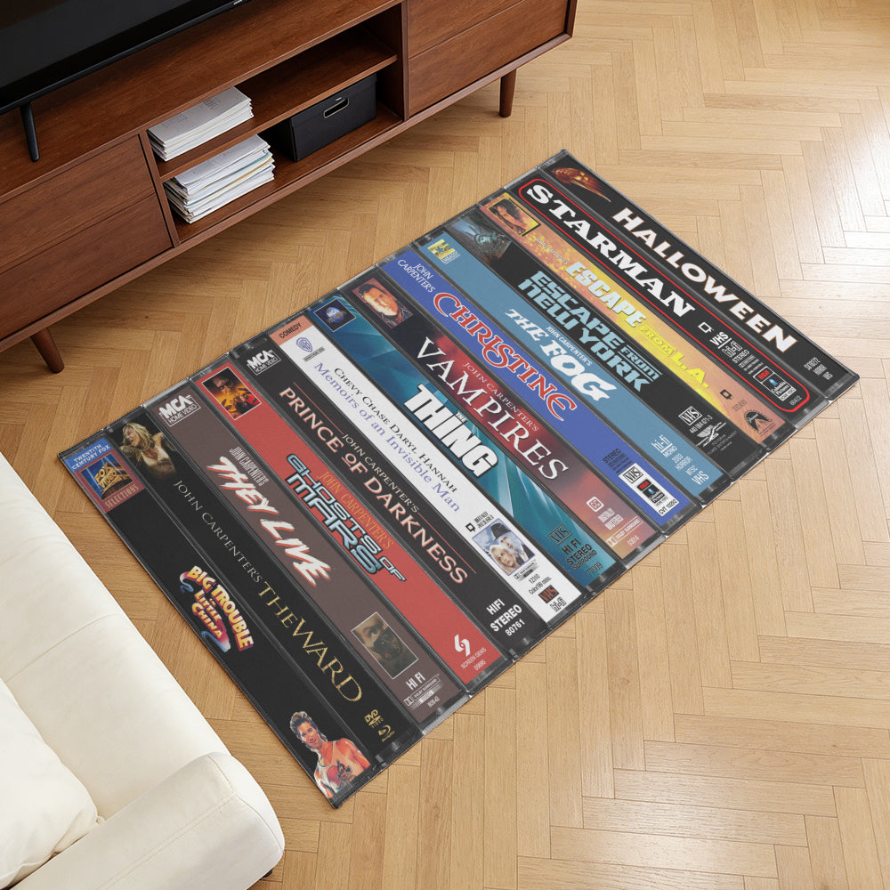 John Carpenter VHS Tape Movies Collection Indoor Rug