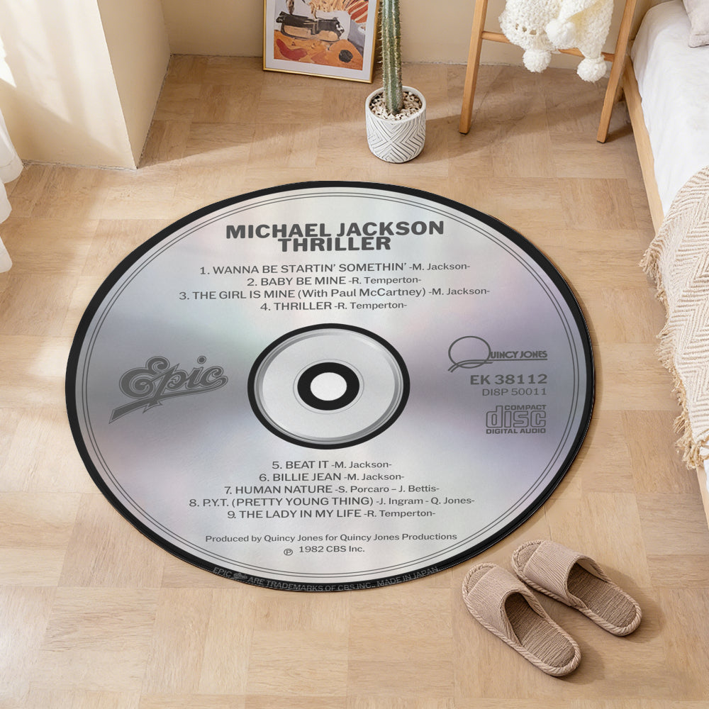 Michael Jackson - Thriller Album Music CD Round Rug