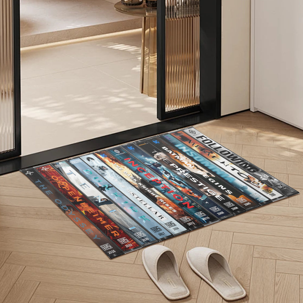 Christopher Nolan VHS Tape Movies Collection Indoor Rug