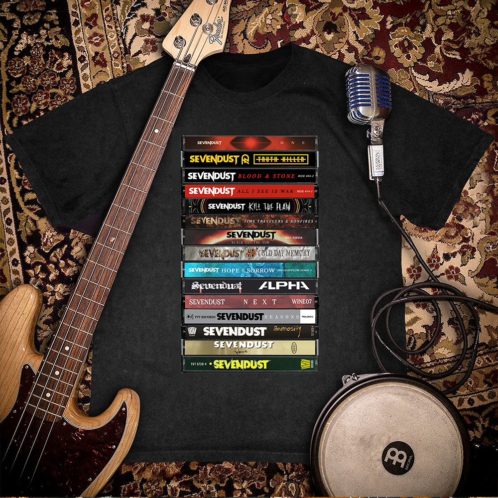 Sevendust Albums Cassette Retro Collection Premium Unisex T-Shirt