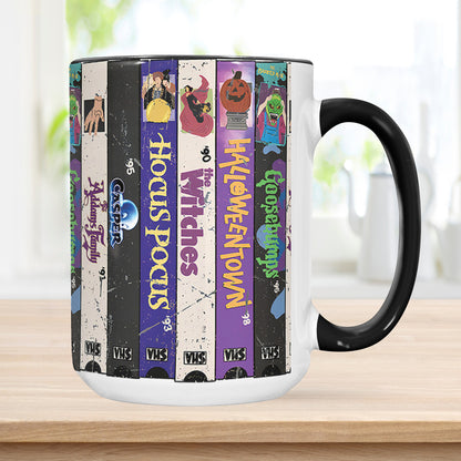 VHS Tape 90s Kids Halloween Movies Nostalgic Accent Mug