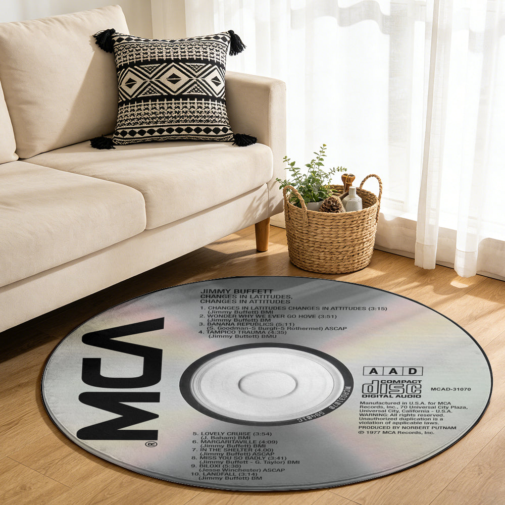 Jimmy Buffett – Changes In Latitudes, Changes In Attitudes Album Music CD Round Rug