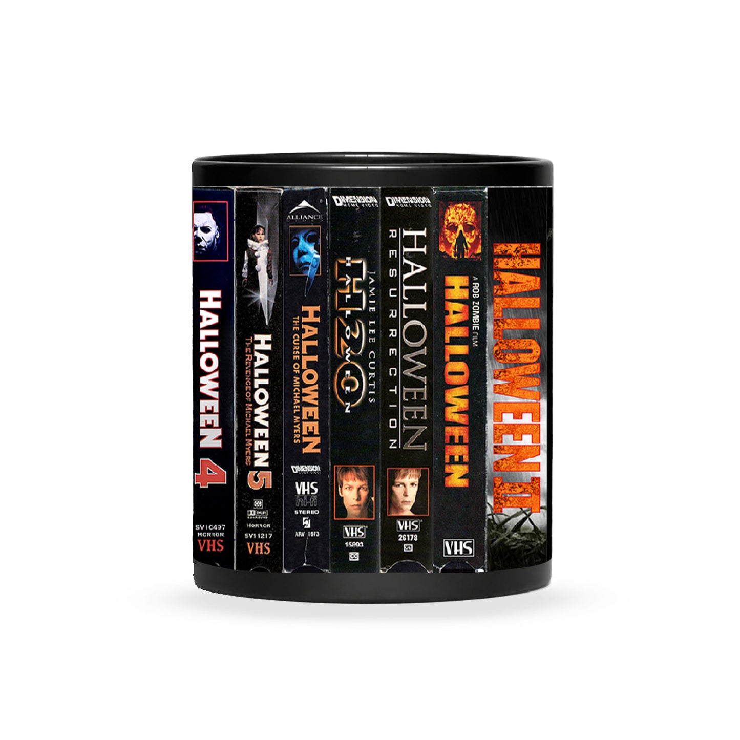 Michael Myers VHS Tape Halloween Movies Nostalgic Black Mug