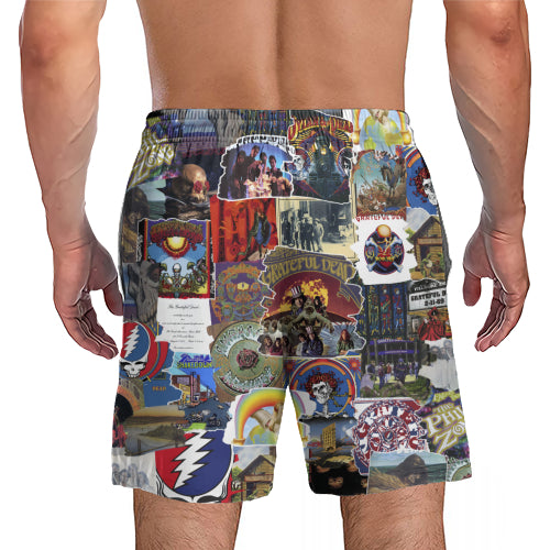 Grateful Dead Albums Covers Collage Unisex Hawaiian Shorts