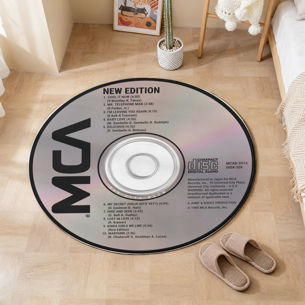 New Edition Album Music CD Round Rug