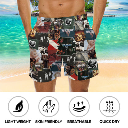 Van Halen Albums Covers Collage Unisex Hawaiian Shorts
