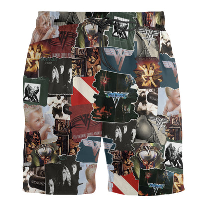 Van Halen Albums Covers Collage Unisex Hawaiian Shorts