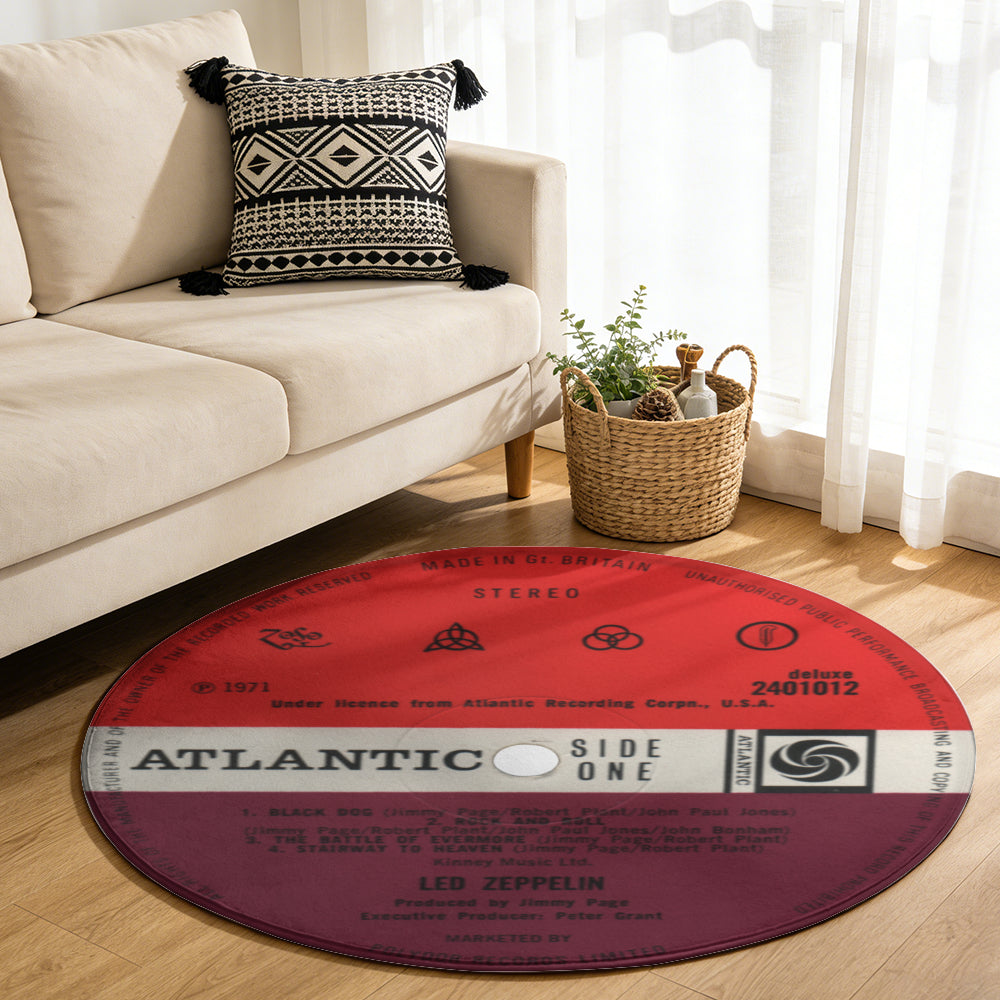 Led Zeppelin - Led Zeppelin IV Album Music LP Round Rug