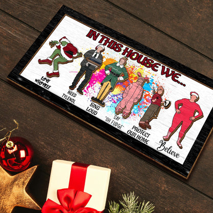 In This House We Christmas Friends 2 Layered Frame Wood Frame