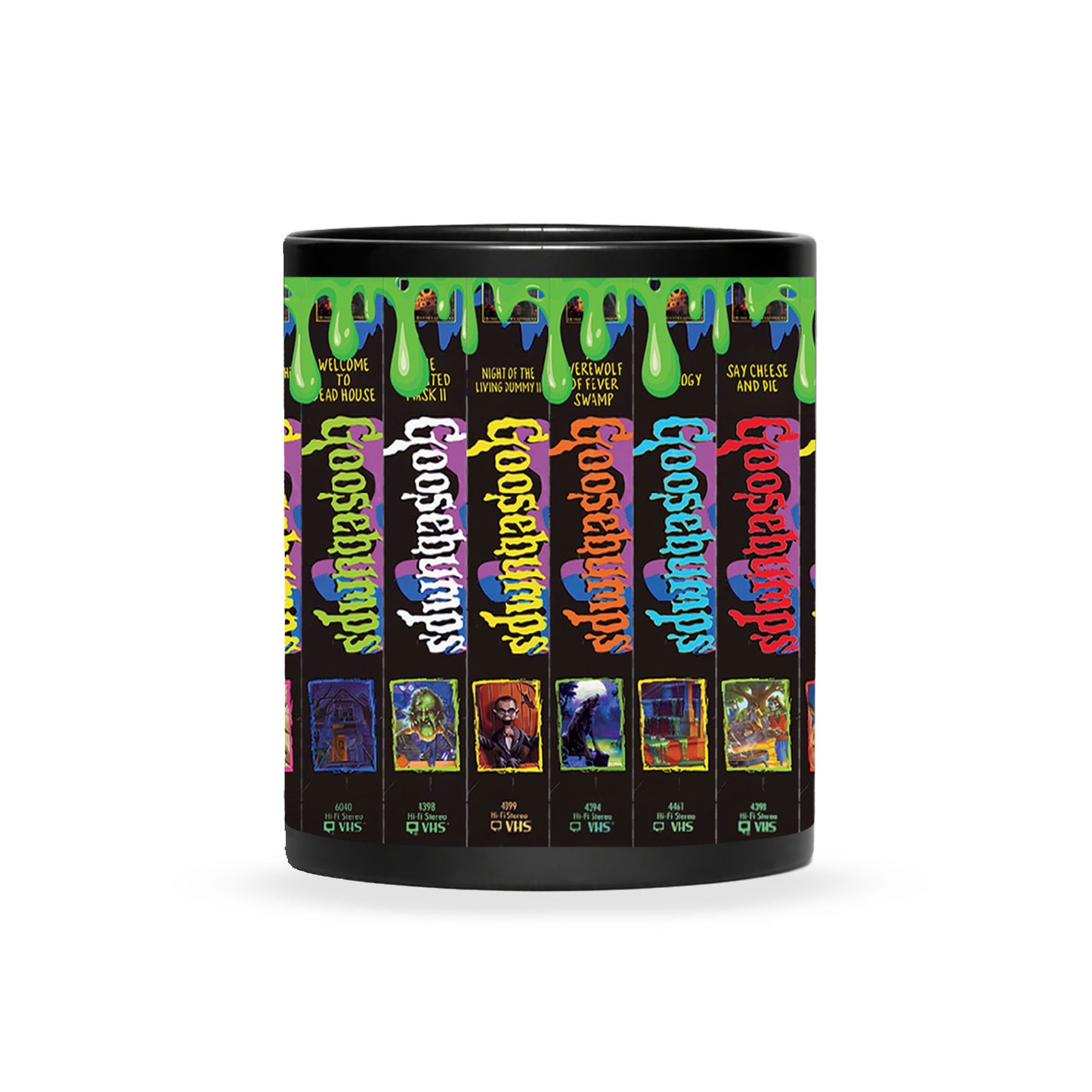 VHS Tape Halloween Goosebumps Movies Nostalgic Black Mug