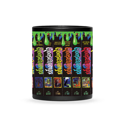 VHS Tape Halloween Goosebumps Movies Nostalgic Black Mug