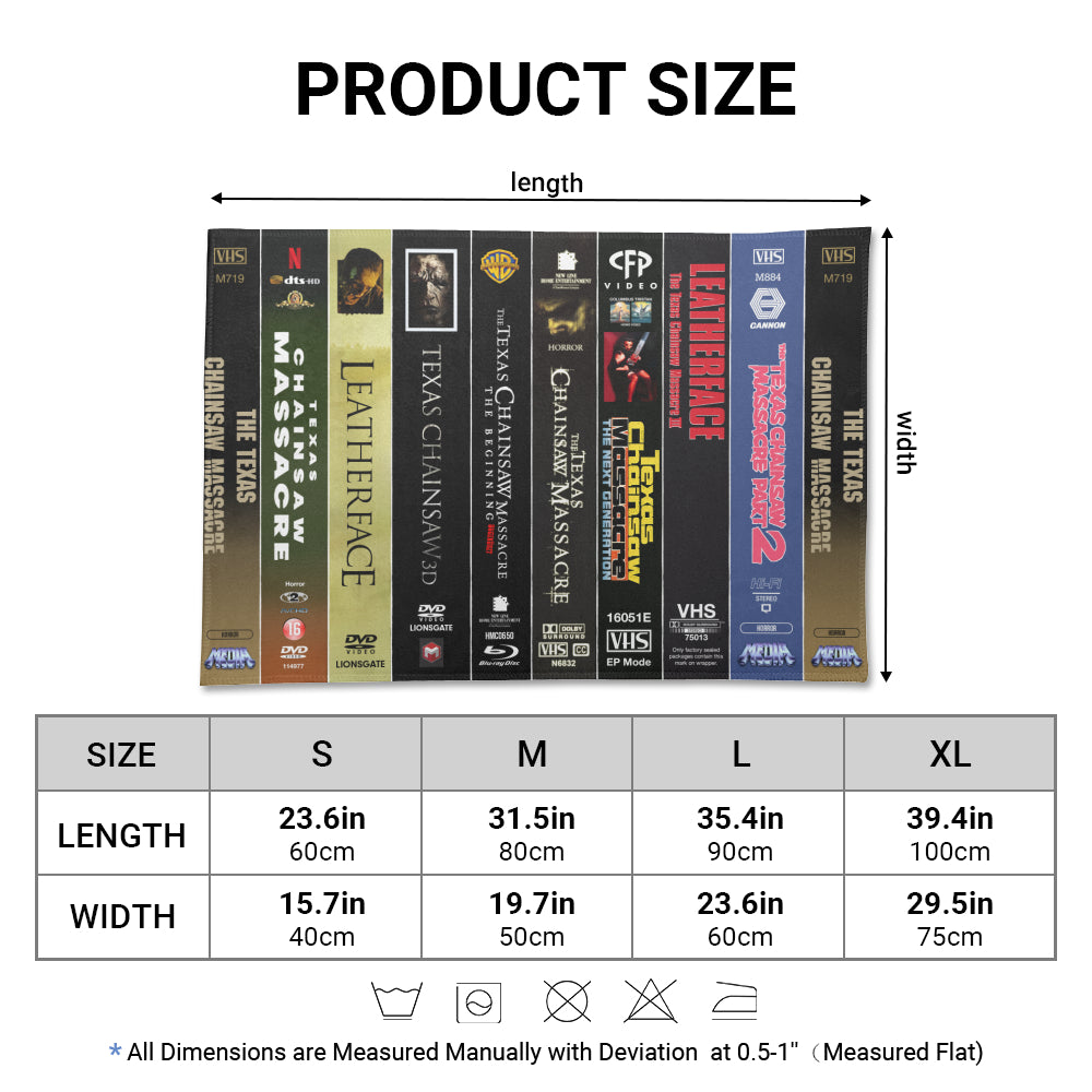 The Texas Chainsaw Massacre VHS Tape Movies Collection Indoor Rug