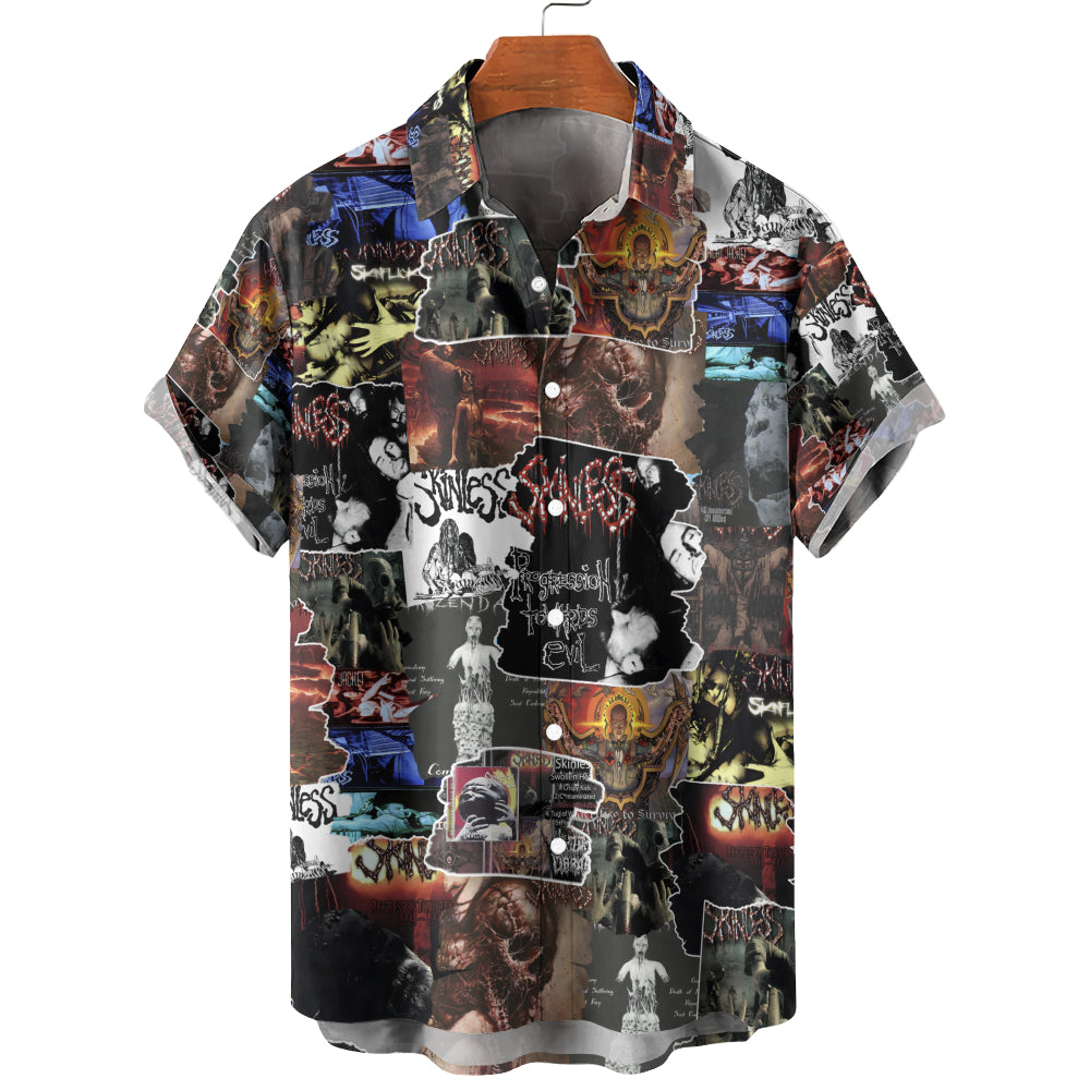 Skinless Albums Covers Collage Unisex Hawaiian Shirt
