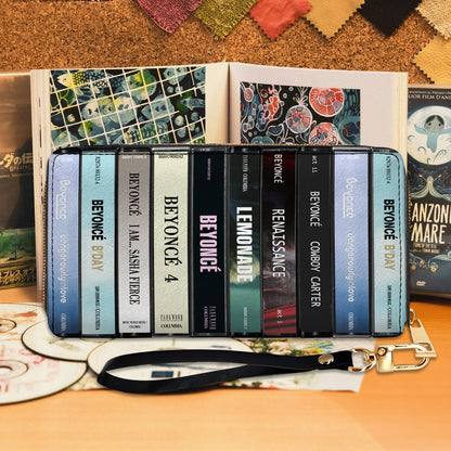 Beyonce Albums Cassette Vintage Leather Long Wallet