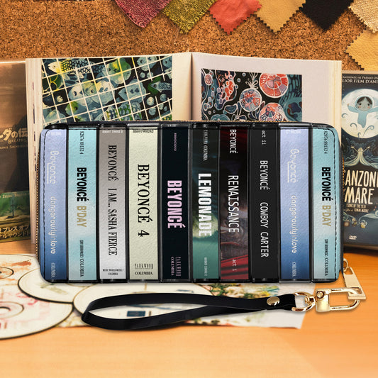 Beyonce Albums Cassette Vintage Leather Long Wallet