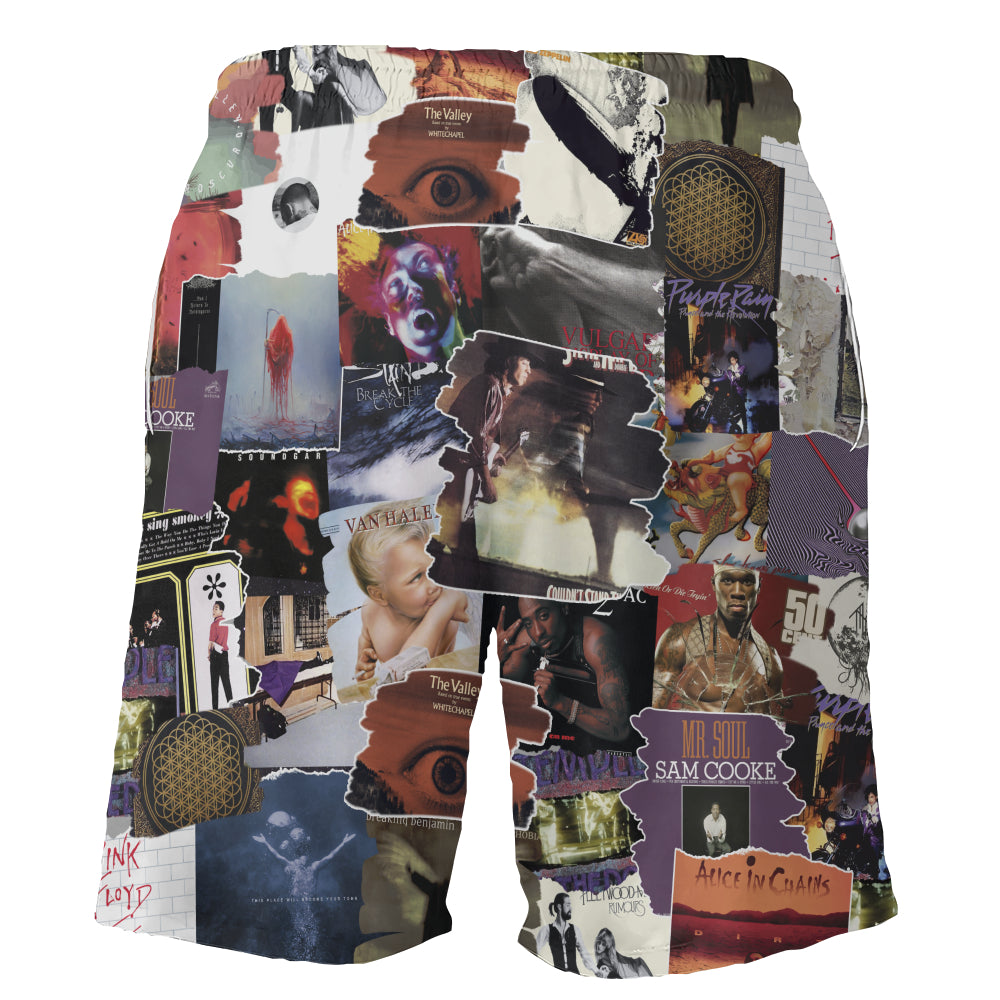 Custom Request Albums Covers Collage Unisex Hawaiian Shorts