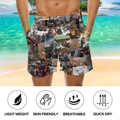 Custom Request Albums Covers Collage Unisex Hawaiian Shorts