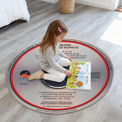 Metallica  - Master of Puppets Album Music CD Round Rug