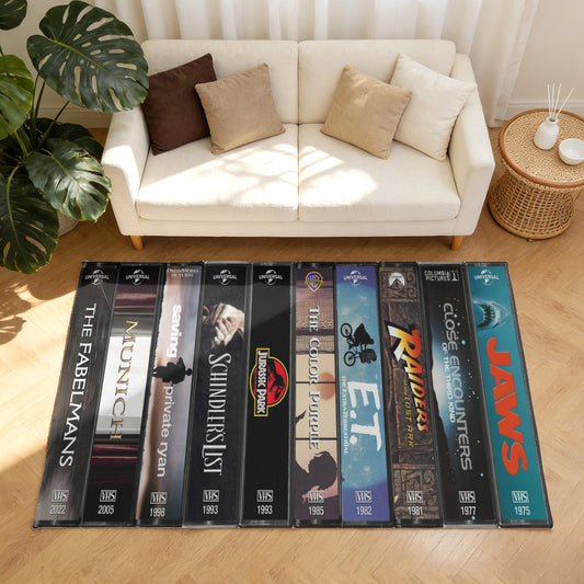 Steven Spielberg VHS Tape Movies Collection Indoor Rug
