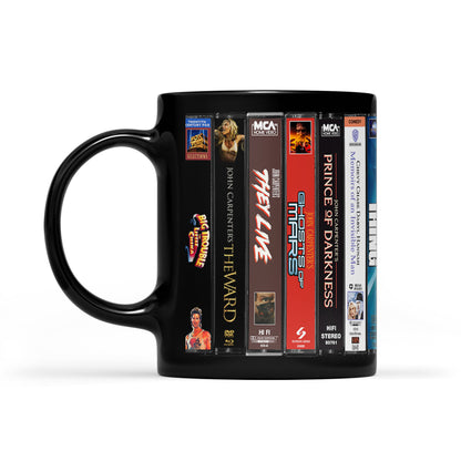 VHS Tape John Carpenter Movies Nostalgic Black Mug
