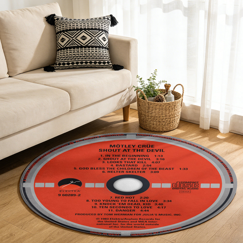 Motley Crue - Shout at the Devil Album Music CD Round Rug