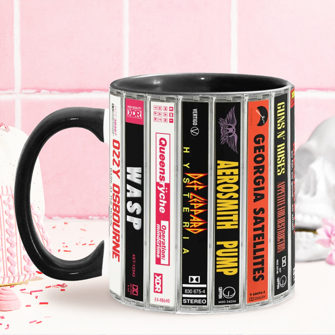 80s Metal Cassette Collection Accent Mug