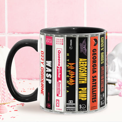 80s Metal Cassette Collection Accent Mug