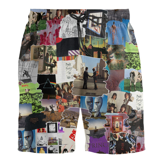 Pink Floyd Albums Covers Collage Unisex Hawaiian Shorts