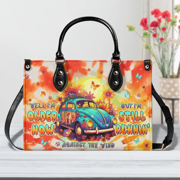 RUNNING AGAINST THE WIND CAR TIE DYE LEATHER HANDBAG