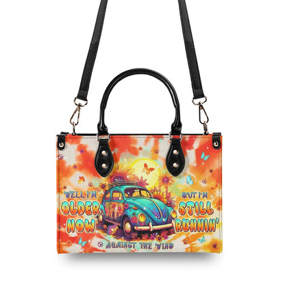 RUNNING AGAINST THE WIND CAR TIE DYE LEATHER HANDBAG