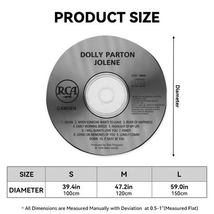 Jolene - Dolly Parton Album Music CD Round Rug