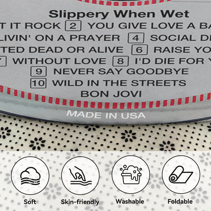 Bon Jovi – Slippery When Wet Album Music CD Round Rug