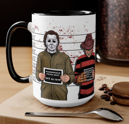 Horror Mushot Slasher Villains Funny Halloween Mug