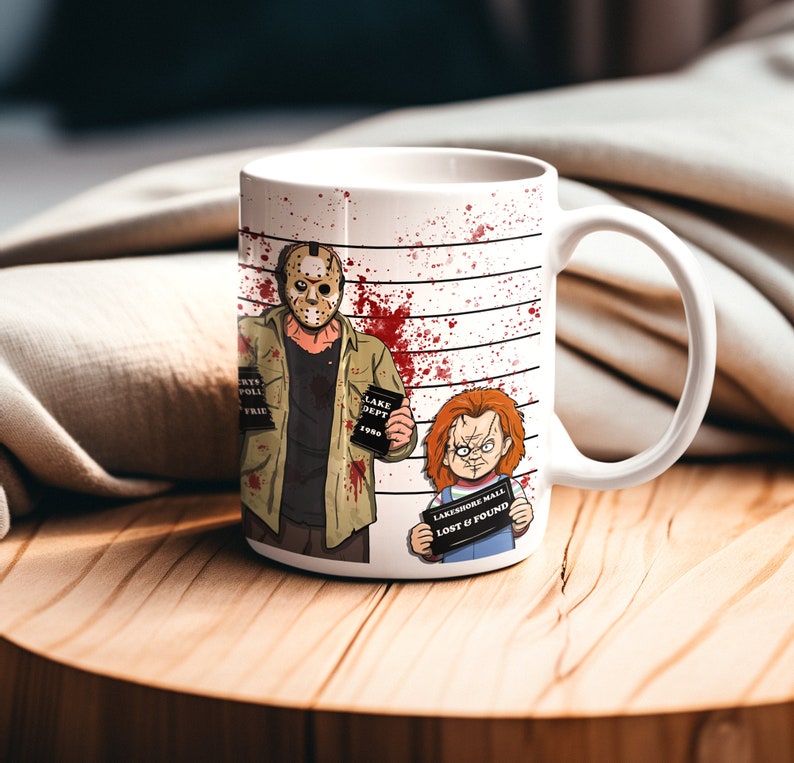 Horror Mushot Slasher Villains Funny Halloween Mug