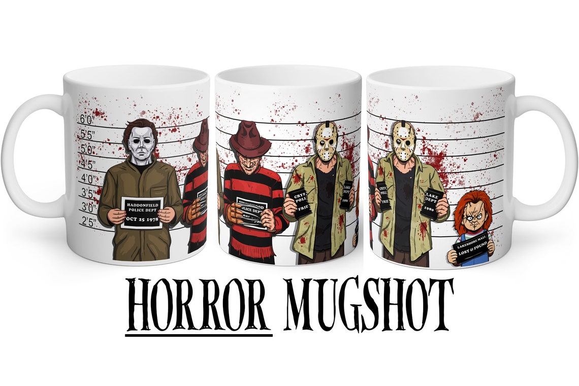 Horror Mushot Slasher Villains Funny Halloween Mug