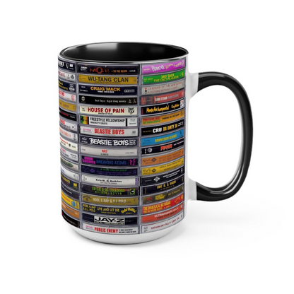 Classic 80’s & 90’s Hip Hop Tapes Cassette Accent Mug