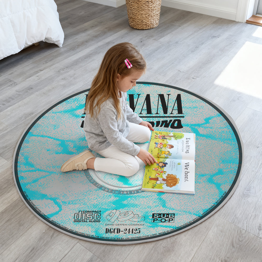 Nirvana - Nevermind Album Music CD Round Rug