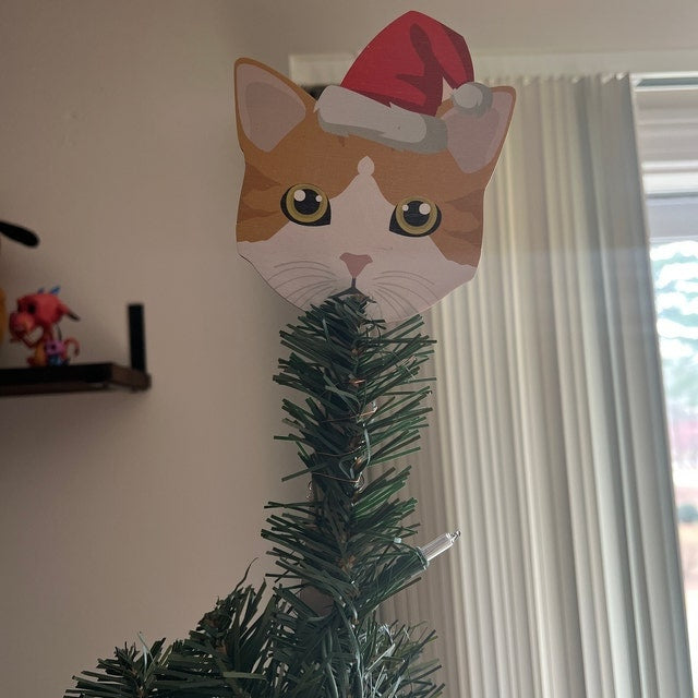 Personalized Cat Breed Christmas Tree Topper