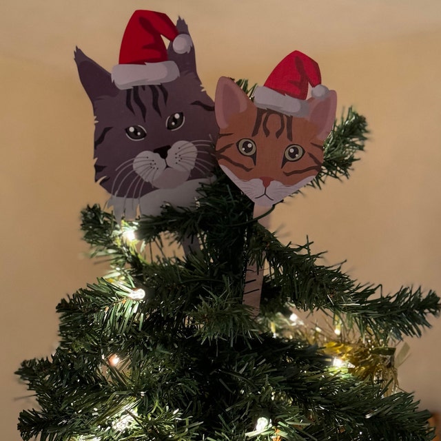 Personalized Cat Breed Christmas Tree Topper